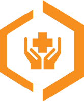 Icon - hands and medical symbol